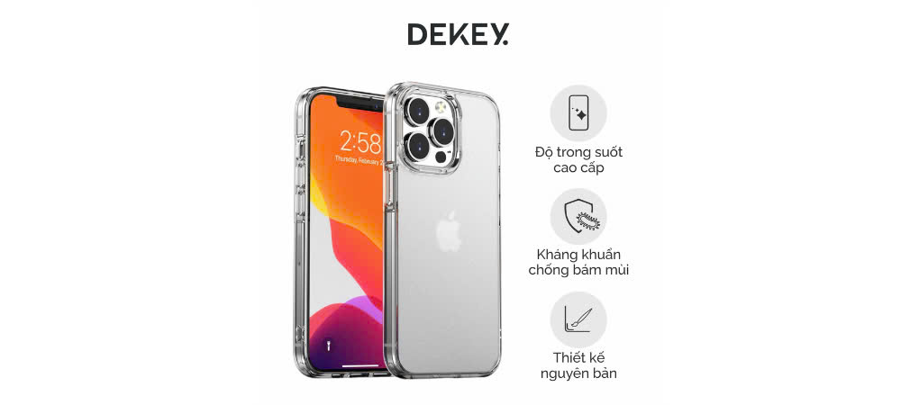 Ốp lưng DEKEY Magic Cover Ultral Crystal for iPhone 13 Series