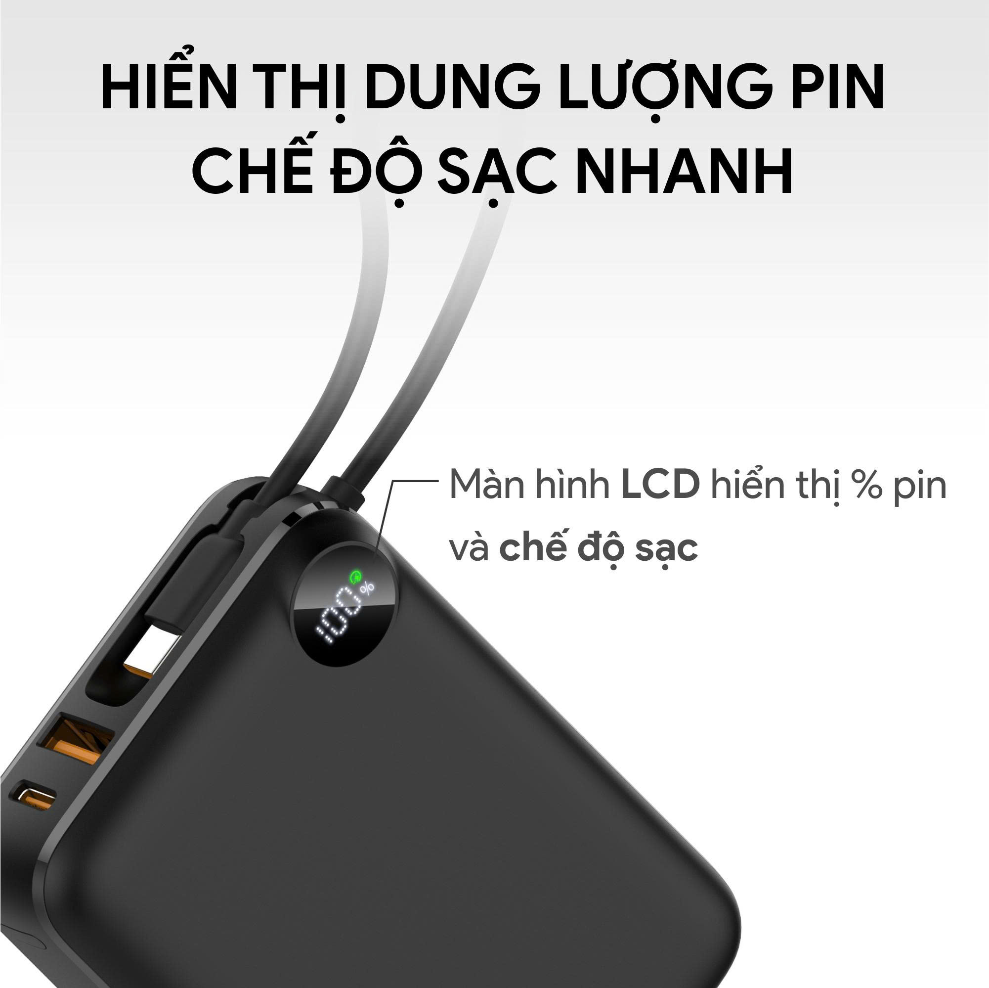 Pin Dự Phòng DEKEY Power Pioneer 20.000mAh 22.5W USB-C PD Power Bank 8