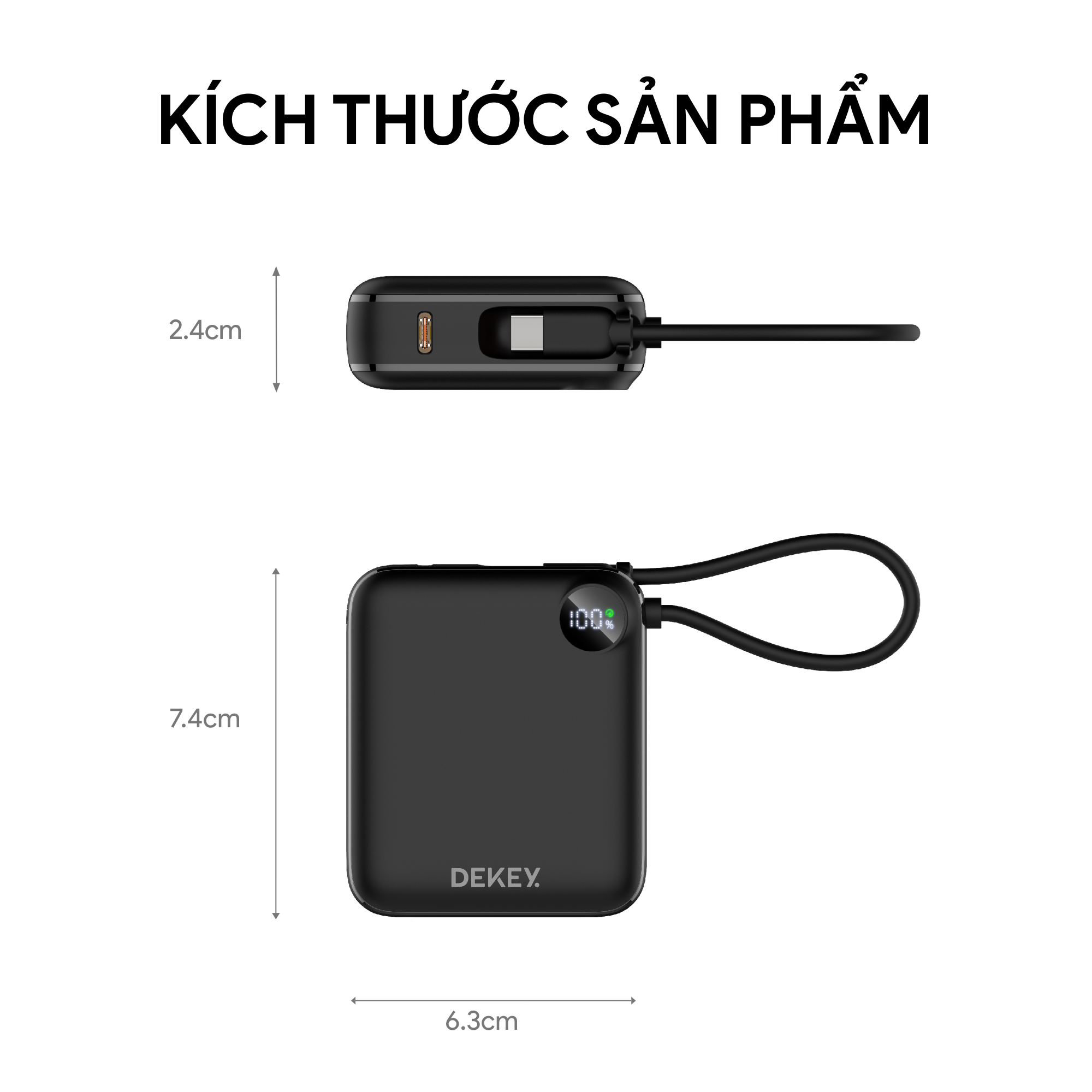 Pin Dự Phòng DEKEY Power Pioneer 10.000mAh 22.5W USB-C PD Power Bank 9